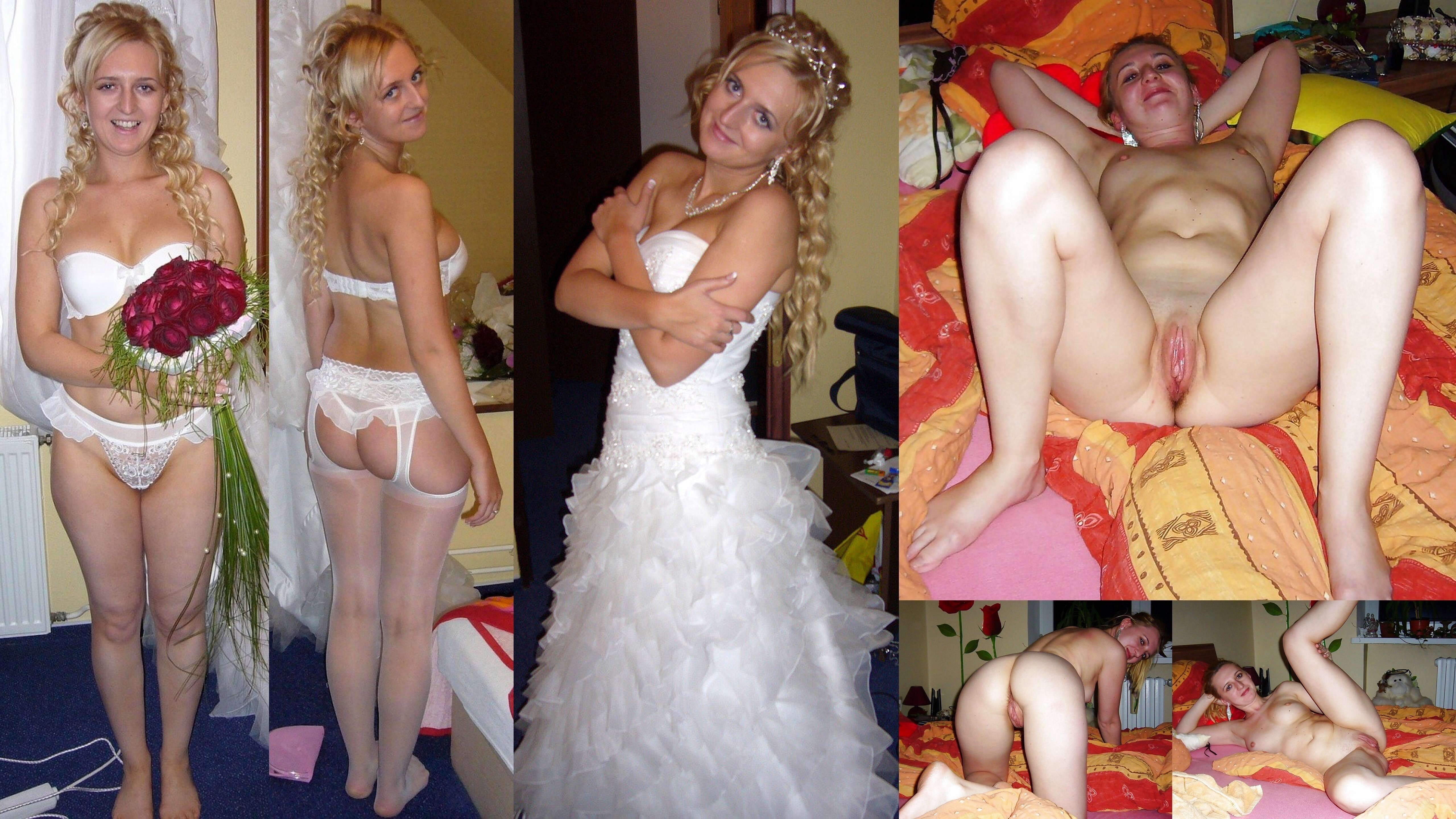 Amateur wedding night nude